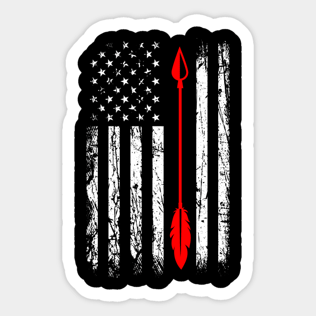 Archery Arrow American Flag Sticker by ChrifBouglas